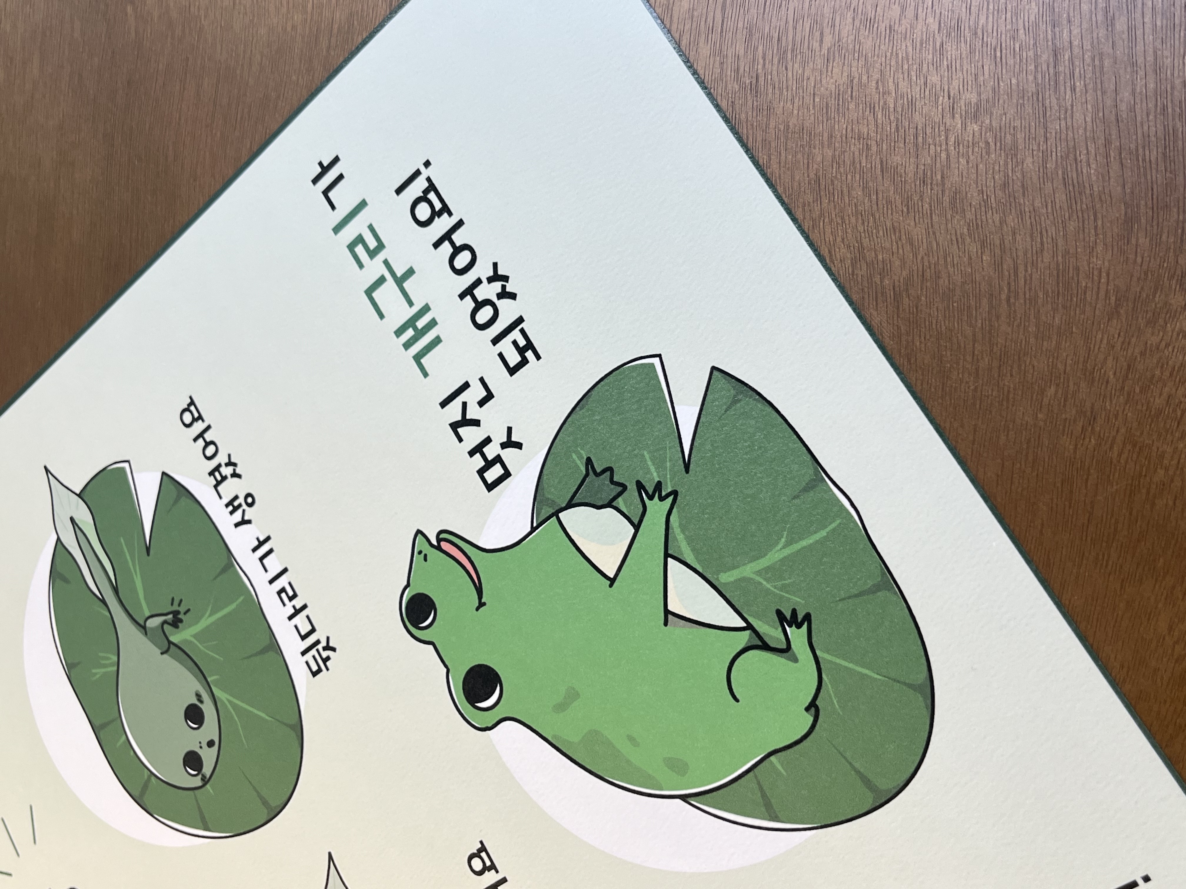 개구리 성장과정 포스터