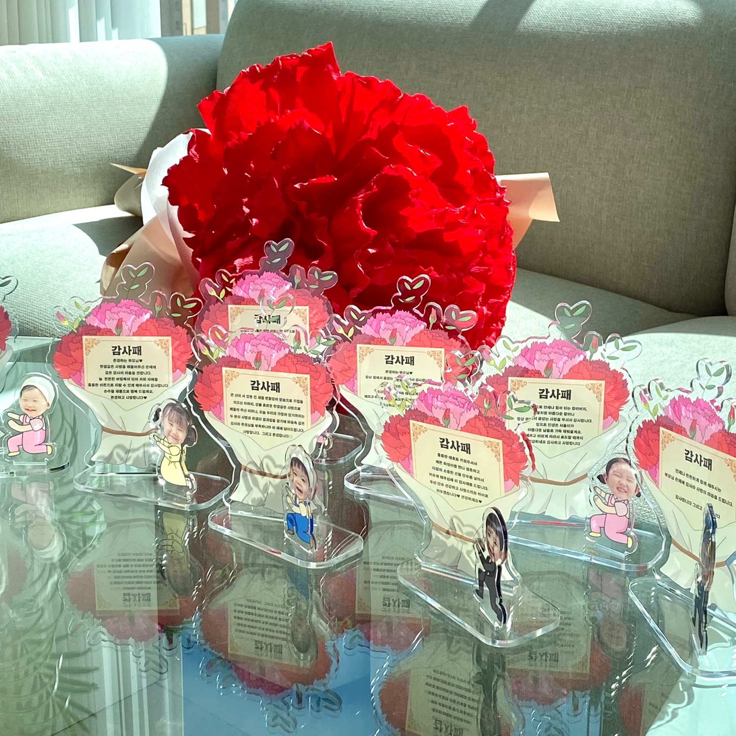 아크릴 카네이션 감사패