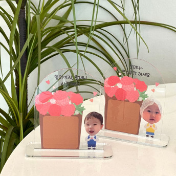 아크릴 카네이션 등신대