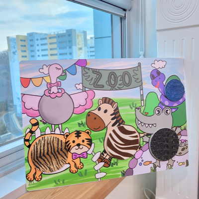 동물가죽 촉감판