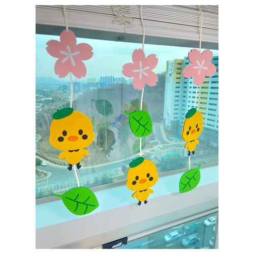 [새학기초특가] 봄꽃 병아리 모빌DIY(1줄)