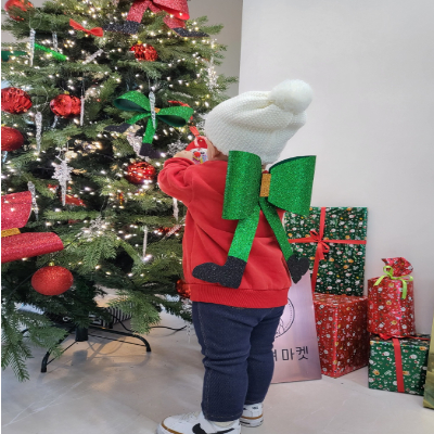 빤짝이 산타 리본