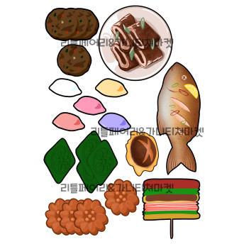 명절음식도안