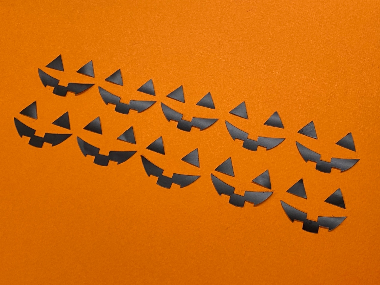 할로윈 펌킨 표정스티커 (10개묶음) 호박 눈, 호박 입