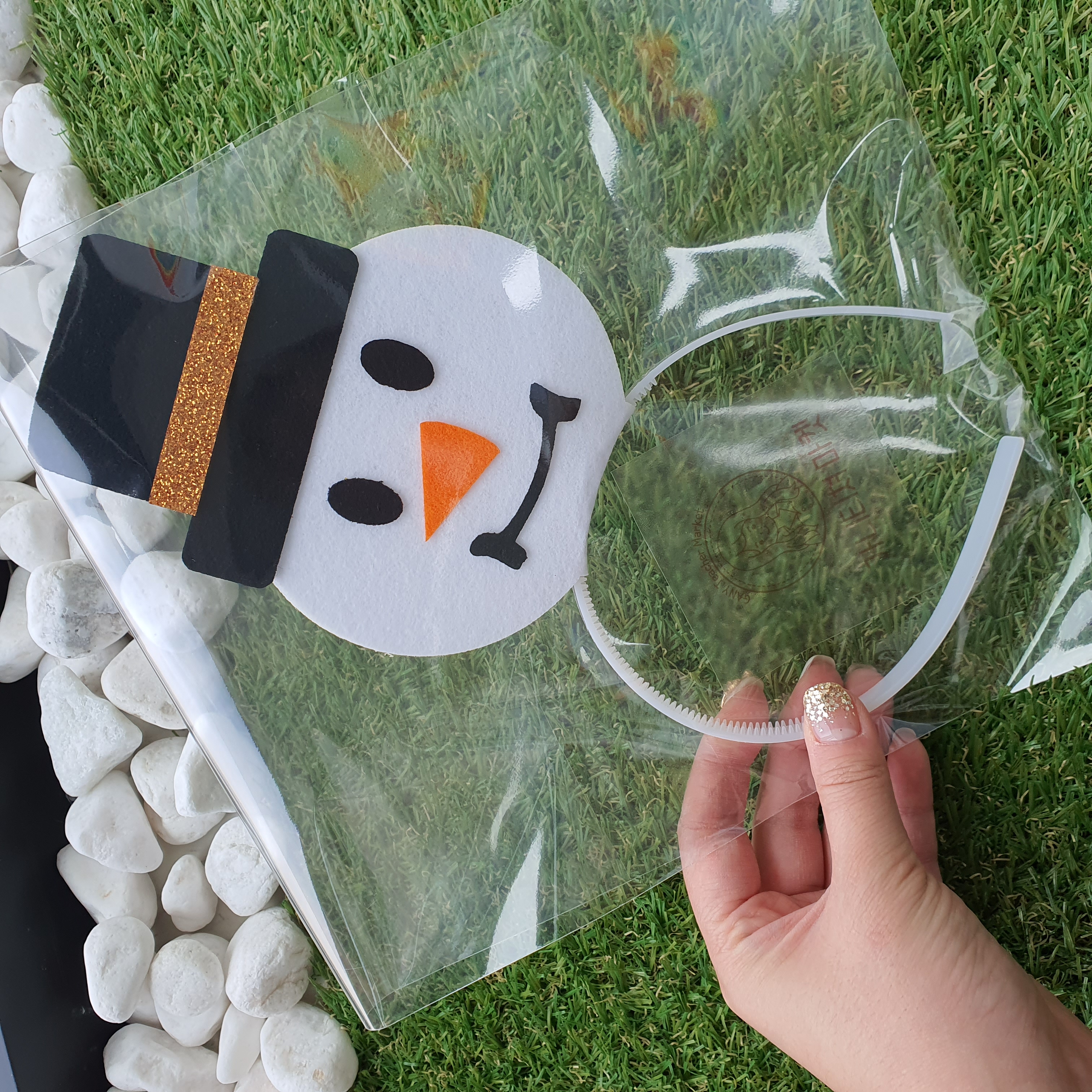 눈사람 머리띠(완제)