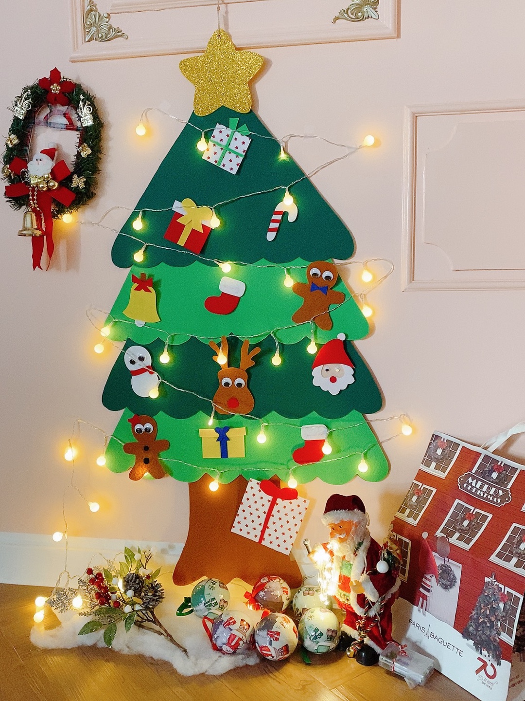 안전한 크리스마스 벽트리