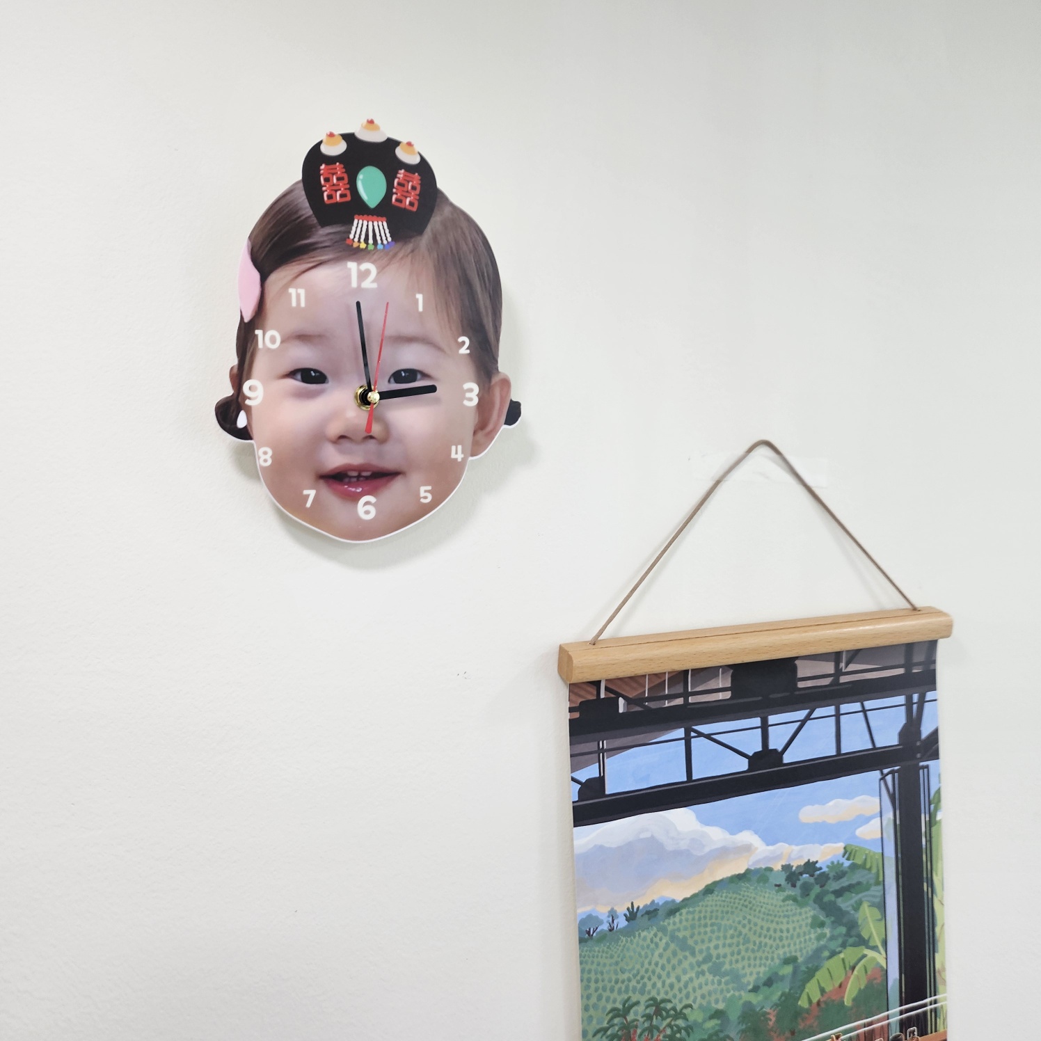 복덩어리 얼굴 포토시계