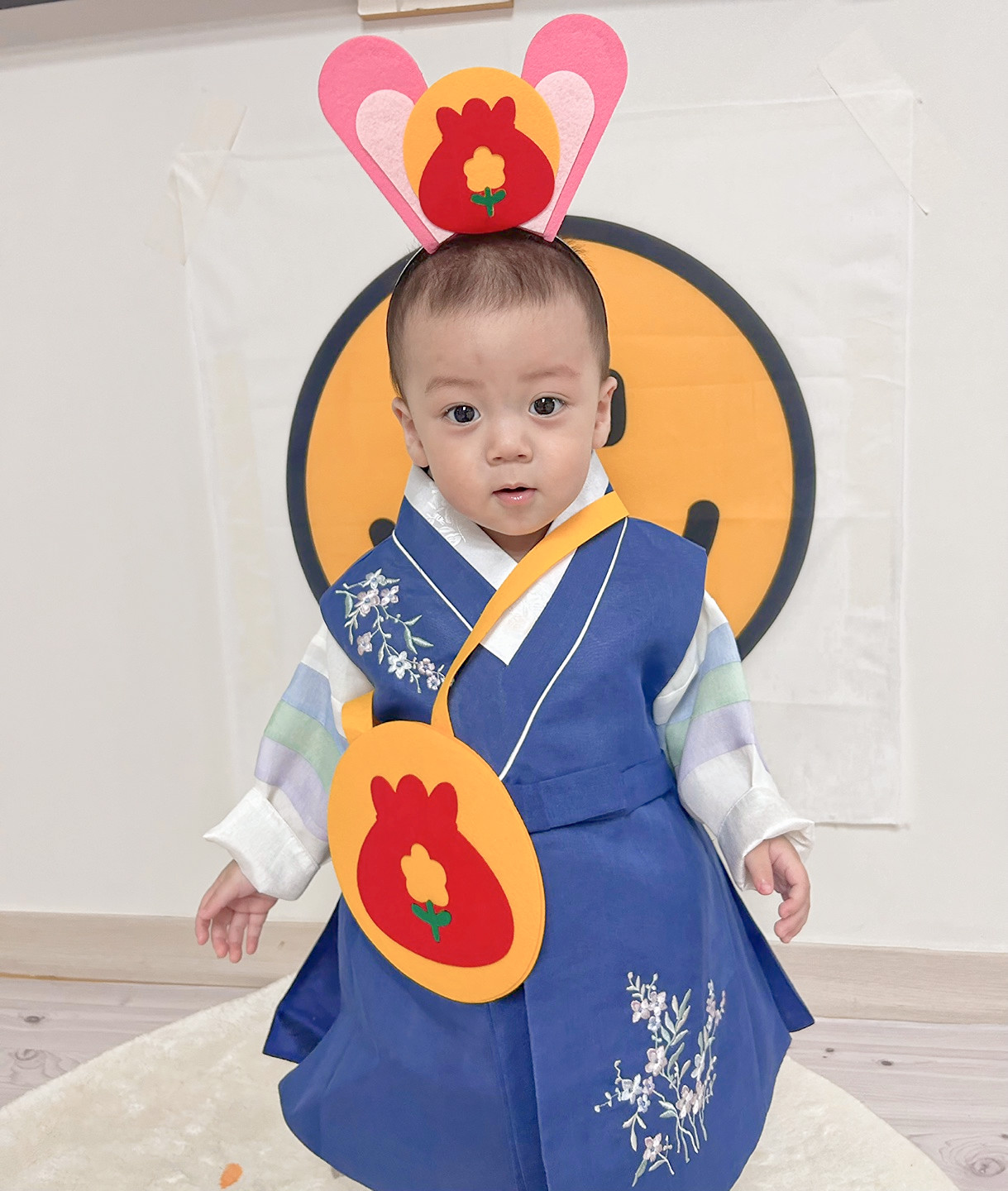 보름달 토끼머리띠 복주머니세트