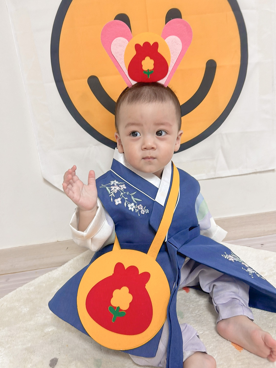 보름달 토끼머리띠 복주머니세트